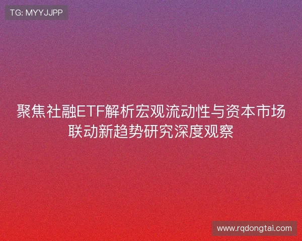 聚焦社融ETF解析宏观流动性与资本市场联动新趋势研究深度观察